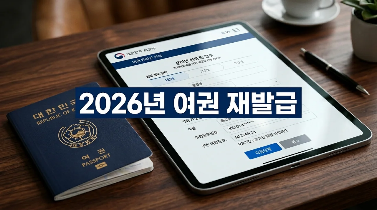 2026년 여권 재발급: 온라인 신청부터 준비물, 수수료까지 완벽 가이드