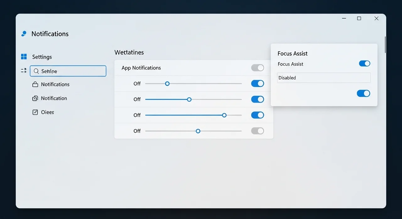 핵심 설정 3: 알림 및 집중 지원 기능 끄기