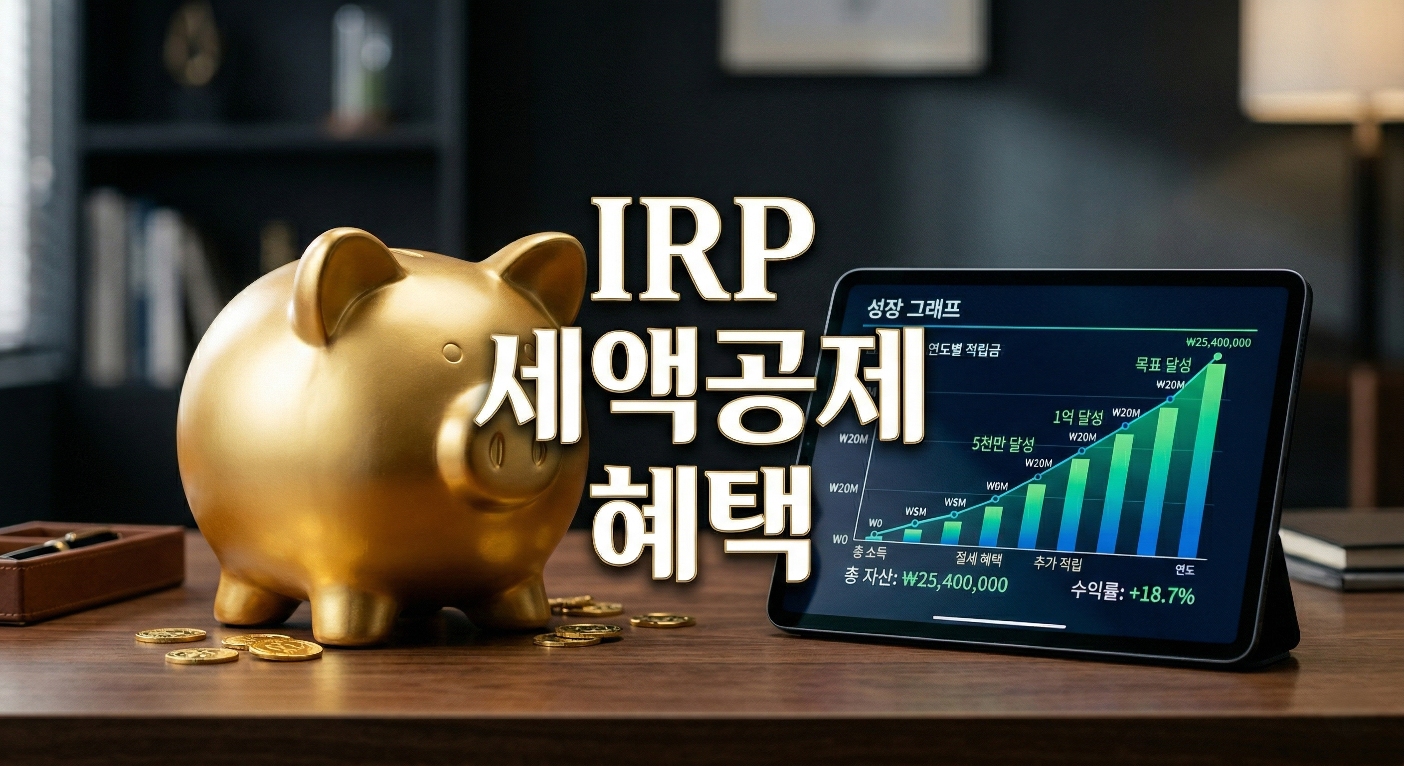 개인형 퇴직연금 IRP 계좌 개설 혜택 및 연말정산 세액공제 한도 완벽 가이드