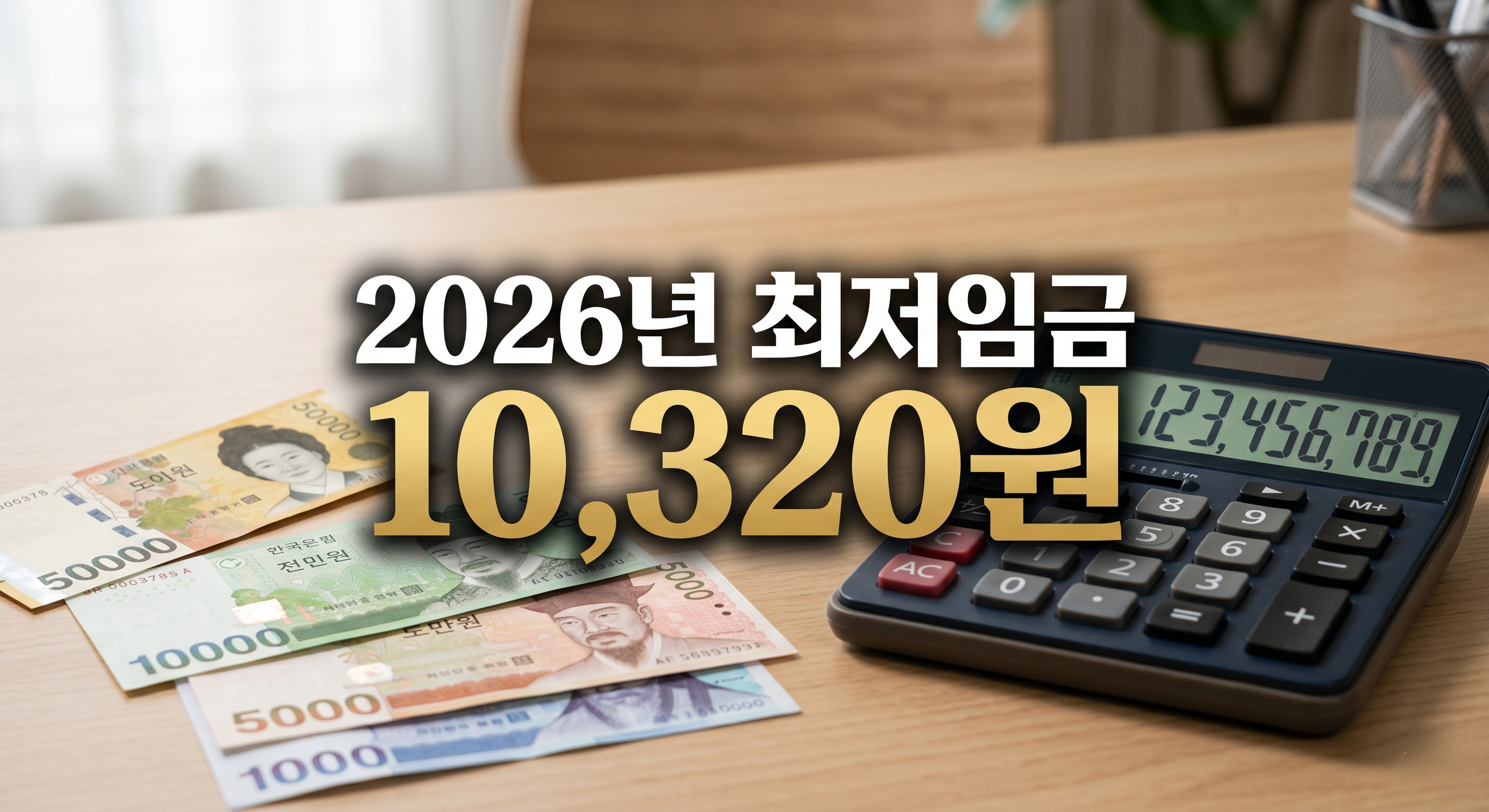 2026년 최저임금 10,320원: 월급 실수령액 계산기 및 주휴수당 총정리