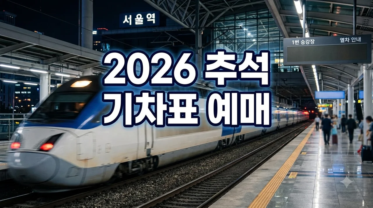 2026년 추석 기차표 예매 일정 및 KTX SRT 취소 수수료 완벽 정리