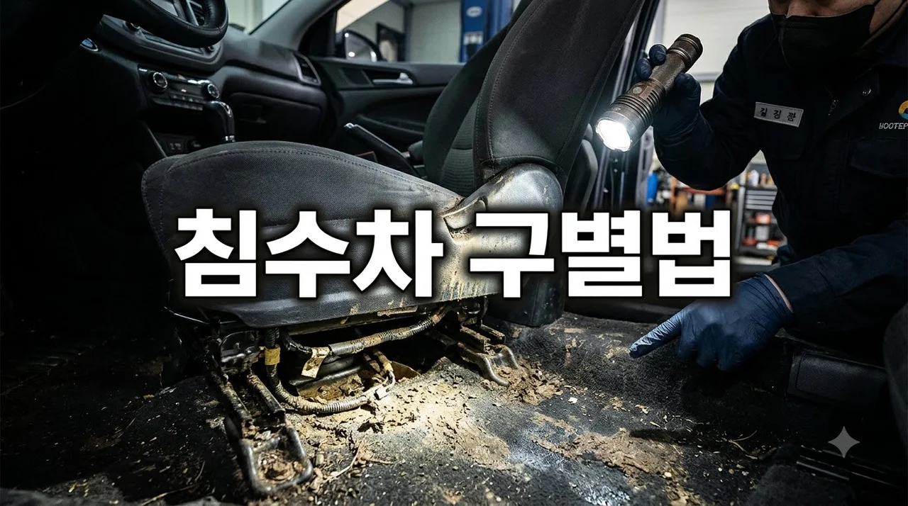 장마 태풍 후 침수차 구별법 및 중고차 거래 피해 예방 가이드