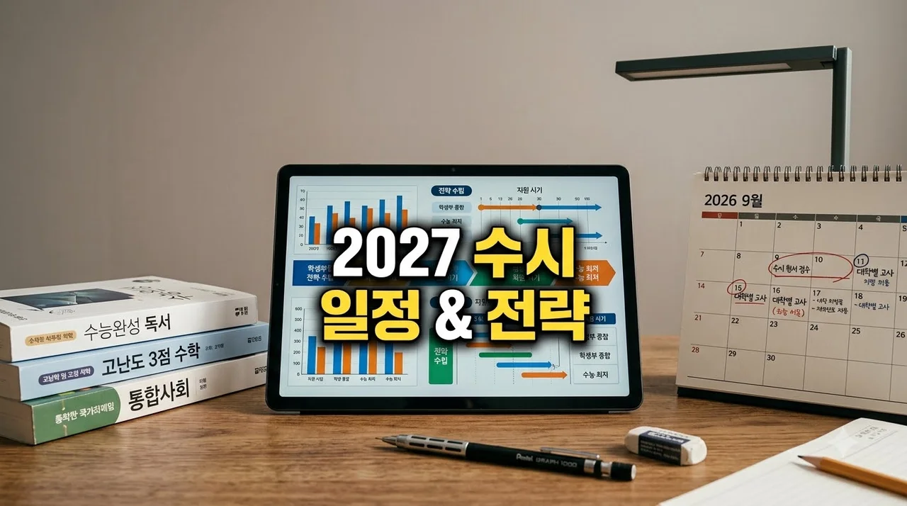 2027학년도 대입 수시모집 원서접수 일정 및 8월 말 필승 전략