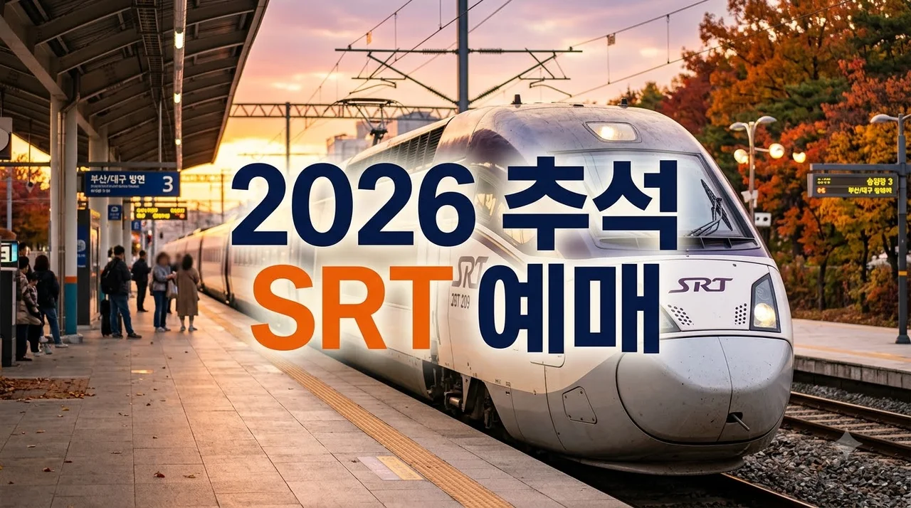 2026 추석 SRT 기차표 예매 일정 및 잔여석 취소표 성공 팁 총정리