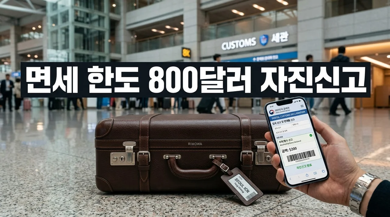 해외여행 입국 면세 한도 800달러 총정리: 모바일 자진신고 감면 혜택