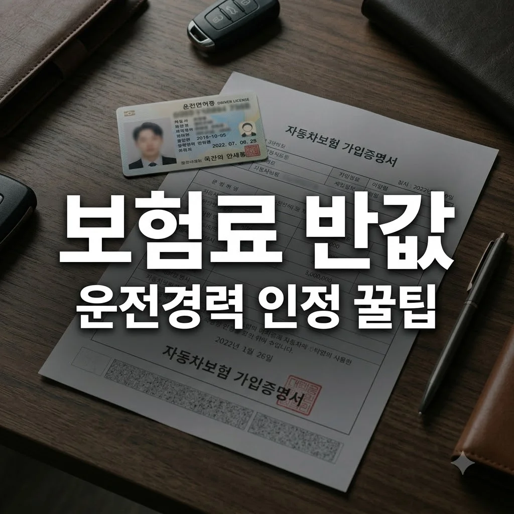 운전경력 인정받는 방법 총정리! 자동차 보험료 30% 절약 꿀팁