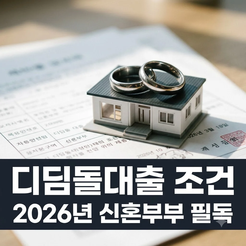 신혼부부 디딤돌대출 조건 2026년 최신판 정리 (소득·금리·한도)