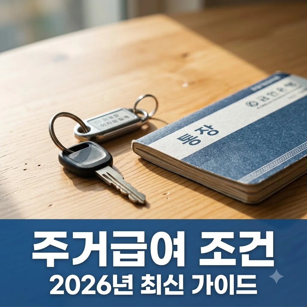 주거급여 소득조건 2026년 최신 기준 및 신청방법 완벽 가이드